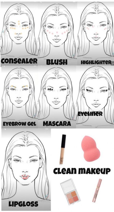 #Inspiration #Mastering #Makeup #Ideas #Inspo #Look #A #Flawless #a #StepbyStep #CreativeIdeas #Tutorial #for #Motivation #Trends Makeup Routine Guide, School Makeup Tutorial, Back To School Makeup, Clean Girl Makeup, Light Makeup Looks, Simple Makeup Tips, Makeup Face Charts, Beauty Makeup Tutorial, Makeup Artist Tips