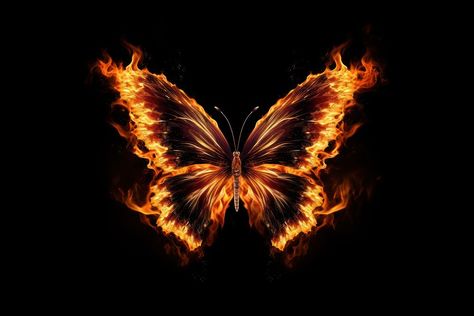 Butterfly fire butterfly burning. AI generated Image by rawpixel. | premium image by rawpixel.com / Chalr Fire Butterfly Tattoo, Butterfly On Fire, Burning Butterfly, Flaming Butterfly, Image Of Butterfly, Fire Butterfly, Wallpaper Fire, Teal Wallpaper Iphone, Butterfly Inspiration