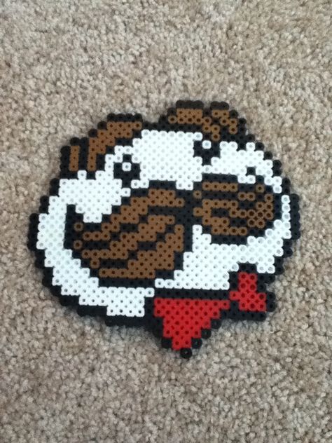 Pringles logo perler beads! So cool! Perler Beads Pattern Disney, Perler Bead Ideas Disney, Things To Make With Iron Beads, Pearl Bead Art Ideas, Minecraft Melty Beads Pattern, Fuse Bead Patterns Disney, Bubble Perler Bead Pattern, Beads Perler Ideas, Popcorn Perler Beads