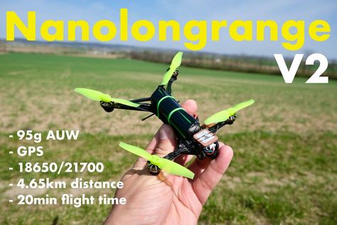 Nanolongrange V2 GPS FPV drone with single 18650 by Unboxingexperience7 - Thingiverse Fpv Drone Racing, Drone Frame, Coding Lessons, 3d Things, Robotics Projects, Drones Concept, 3d Printing Diy, Drone Design, Amazing Technology