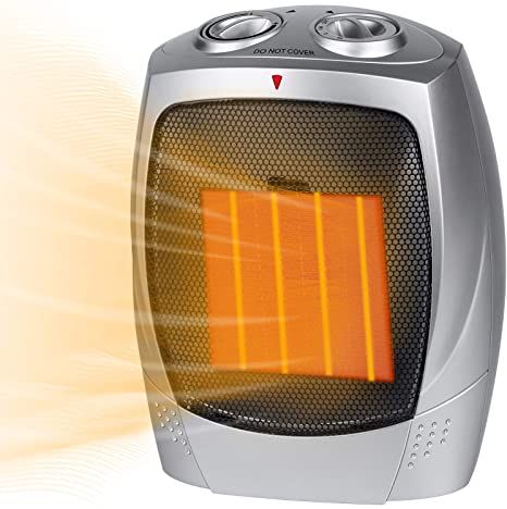 Ceramic Space Heater, 750W/1500W Portable Electric Heater with Adjustable Thermostat, Normal Fan and Safety Tip Over Switch Living Room Heater, Bedroom Heater, Ceramic Space, Bedroom Office Desk, Portable Space Heater, Small Heater, Room Heater, Electric Heaters, Electric Radiators