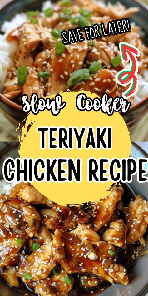 Easy Slow Cooker Teriyaki Chicken Crock Pot Chicken Teriyaki Easy, Crock Pot Teriyaki Chicken Thighs, Slow Cooker Teriyaki Chicken Thighs, Teriyaki Chicken Thighs Crock Pot, Boneless Skinless Chicken Thigh Recipes Crockpot Crock Pot Easy, Crockpot Teriyaki Chicken Thighs, Chicken Teriyaki Recipe Crockpot, Crock Pot Chicken Teriyaki, Slow Cooker Chicken Teriyaki