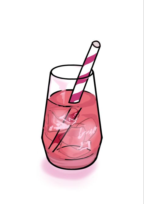 Pink Drink Drawing, Drink Drawing, Pink Drink, Pink Drinks, Doodles, Drinks, Drawings, Pink