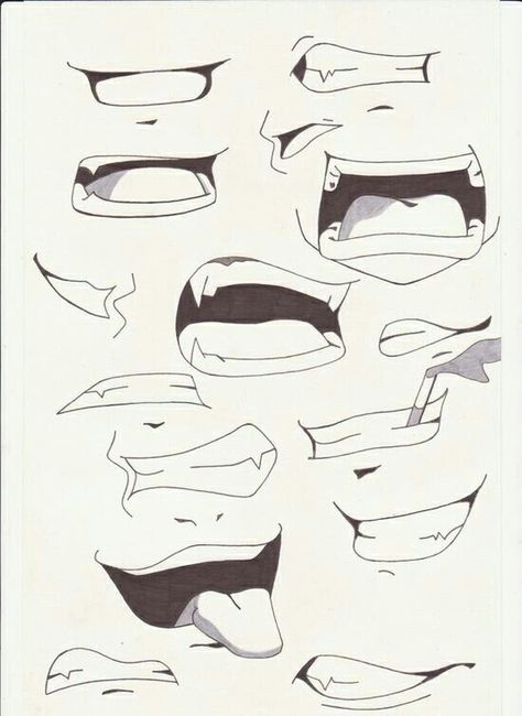 How to Draw: Eyes, Nose, Lips, Brows This is totally helpful for drawing the details of the face. Description from pinterest.com. I searched for this on bing.com/images Ako Kresliť, Anime Mouths, Anime Lips, Anime Show, Drawing Hands, Mouth Drawing, Drawing Eyes, Drawing Hair, Seni Dan Kraf