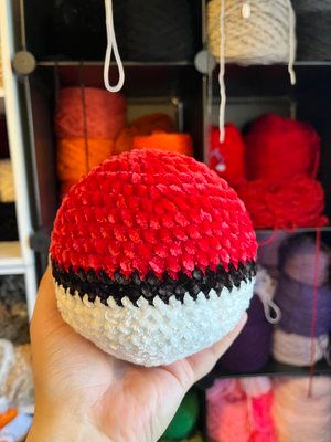 Pokeball Crochet Pattern Free, Pokeball Crochet Pattern, Crochet Pokeball, Pokeball Pattern, Squishy Crochet, Pokemon Crochet Pattern, Crochet Pokemon, Knitted Toys Free Patterns, Unique Tools