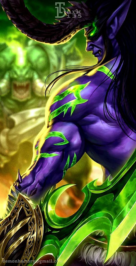 Warcraft Wallpaper, Illidan Stormrage, World Of Warcraft Characters, Warcraft Characters, Warcraft Art, Heroes Of The Storm, Demon Hunter, Middle Earth, World Of Warcraft