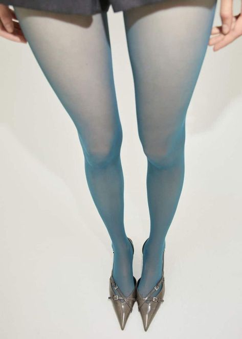 Blue Tights, 일본 패션, Colored Tights, Tights Outfit, 가을 패션, Mode Vintage, Mode Inspiration, Fashion Killa, Fitness Inspo