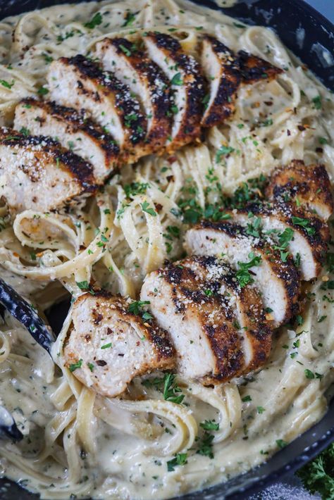 One Stop Chop Recipes, Chicken Alredo, Chicken Fettuccine Alfredo Recipe, Chicken Alfredo Fettuccine Recipe, Turkey Chops, Fettuccine Alfredo Recipe, Fried Chicken Cutlets, Chicken Fettuccine Alfredo, Chicken Fettuccine