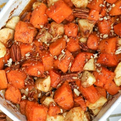 Sweet Potato Casserole Crock Pot, Apple Casserole, Boiling Sweet Potatoes, Thanksgiving Foods, Sweet Potato And Apple, Spend With Pennies, Potato Sides, Salad With Sweet Potato, Sweet Potato Pie