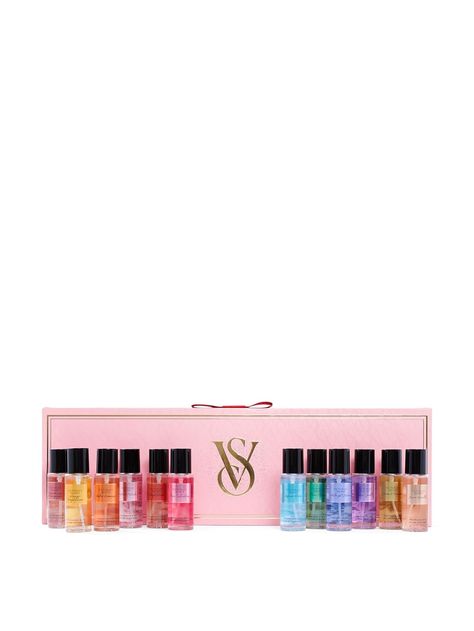 Victoria's Secret Mist Collection 12 Piece Travel Mist Gift Set Victoria Secret Body Mist Set, Victoria Secret Set Perfume, Victoria’s Secret Perfume, Victoria Secret Perfume Aesthetic, Victoria Secret Perfume Set, Victoria Secret Perfume Collection, Victoria Secret Mist, Apple Desert, Victoria Secret Set