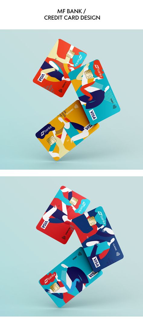 MF BANK / CREDIT CARD DESIGN on Behance Debit Card Design, Credit Card Pictures, Credit Card Design, Credit Card App, Member Card, Name Card Design, Visiting Card Design, Atm Card, Creative Card