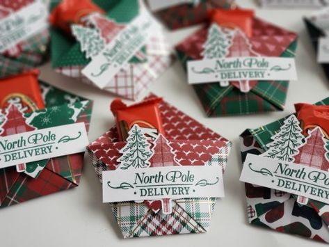 Stampin Up Perfectly Plaid, Christmas Table Favors, Vendor Fair, Gift Card Holder Diy, Christmas Treats Holders, Christmas Treats Boxes, Christmas Gift Boxes, Awesome Crafts, Christmas Craft Fair