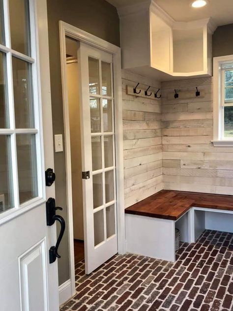 Mud room idea Enclosed Mudroom Porch, Front Porch Turned Into Mudroom, Front Porch Mudroom Enclosed, Enclosed Porch Ideas Front Entry Mud Rooms, Enclosed Porch Ideas Front Entry, Mudroom Addition Exterior, Porch To Mudroom, Mudroom Porch, Mudroom Addition