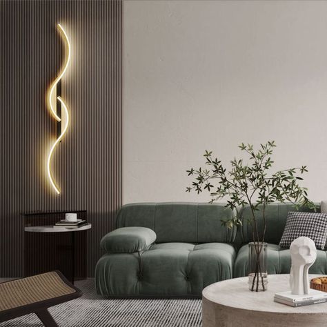 It's recommended that the installation of the lamp is performed by a professional electrician. Wall Lamps Living Room, Relaxing Atmosphere, Study Bedroom, Wall Lamps Bedroom, Luminous Colours, Mode Design, Led Wall, Minimal Design, Design Element