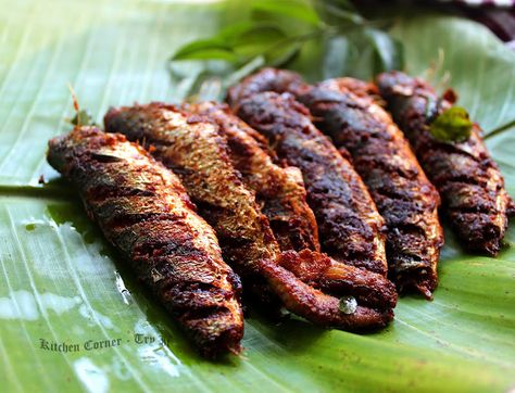 Kerala Fish Fry/ Chala/ Sardine Fry Kerala Fish Fry, Bangalore Days, Sardine Fish, Yogurt Curry, Ghee Recipe, Masala Fries, Fish Snacks, Cleaning Fish, Fish Fry