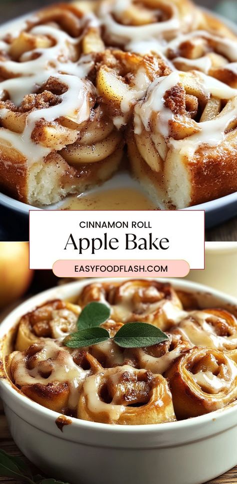 This Cinnamon Roll Apple Bake is a simple and comforting dessert that combines the irresistible flavors of cinnamon rolls, apple pie filling, and crunchy walnuts or pecans. Perfect for a quick breakfast or a cozy dessert, it’s easy to make with just a few ingredients, including canned cinnamon rolls and apple pie filling. Top it off with cinnamon roll icing for an extra touch of sweetness. Cinnamon Roll Apple Bake, Cinnamon Rolls Apple Pie Filling, Cinnamon Rolls Apple Pie, Cinnamon Rolls Apple, Apple Pie Filling Desserts, Pie Filling Desserts, Canned Cinnamon Rolls, Apple Bake, Cinnamon Roll Apple Pie