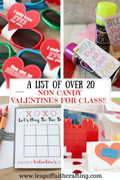 Want some inspiration for non candy valentines for class?? Check out this round up of over 20 non candy valentines you can make quickly! Candyless Valentines For Kids, No Candy Valentines For Kids Classroom, Non Candy Valentines For Kids School, Noncandy Valentines, Non Food Valentines, Valentines Non Food, Non Candy Valentines For Kids, Valentines Class Gifts, Third Grade Valentines