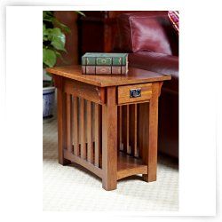 Leick Solid Ash Mission Chairside End Table Mission Style End Tables, Organize House, Style End Table, Redecorating Ideas, Mission Furniture, End Tables With Drawers, Into The Wood, Amish Furniture, Chair Side Table