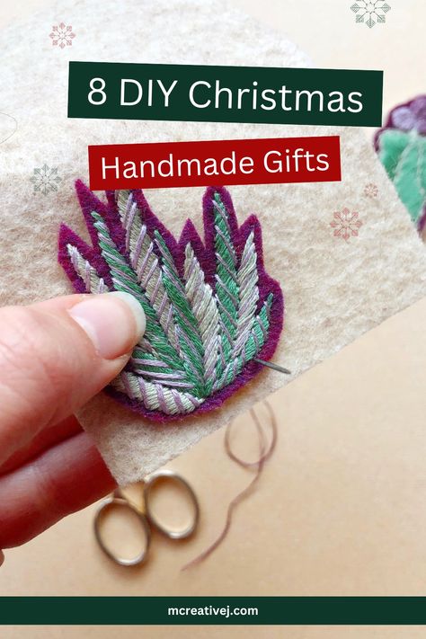 Handmade Patches Diy, Diy Embroidery Thread, Embroidered Felt Patch, Diy Embroidery Projects, Diy Hand Embroidery, Embroidered Photo, Hand Embroidery Tutorial, Felt Embroidery, Diy Presents