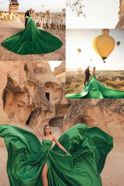 Green Flying Dress, Flowy Dress, Long Flying Dress Satin Photoshoot, Santorini Flying Dress, Long Train Dress, Infinity Gown, Dress For Photoshoot, Flying Dress, Train Dress, Dress Photoshoot, Tail Dress