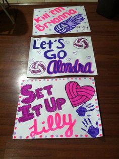 Volleyball Signs, Night Volleyball, Volleyball Crafts, Volleyball Poster, Volleyball Senior Night, High School Games, Senior Night Posters, Presentation Ideas For School, Posters Diy