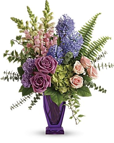 Variegated Ivy, Spiral Eucalyptus, Pink Spray Roses, Blush Pink Nails, Beautiful Spring Flowers, Roses Lavender, Lemon Leaf, Large Floral Arrangements, Online Flower Delivery