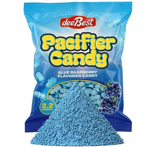 Amazon.com : Candy Pacifier Blue Raspberry Fruity Bites 2.2 LB Bulk 1300+ Pieces - Great for Boy Themed Baby Shower Candy, Birthday, and Gender Reveal - Kosher Candy- It's a Boy Candy : Grocery & Gourmet Food Candy Birthday, Baby Shower Candy, Boy Baby Shower Themes, Blue Raspberry, Gourmet Food, Shower Decorations, Baby Shower Themes, A Boy, Gender Reveal