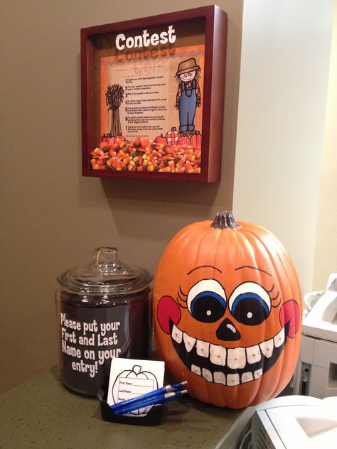 wastonortho.com October Lobby Contest Thanksgiving Dental Office Ideas, Fall Contest Ideas For Work, Dental Office Halloween Decorations, Halloween Contest Ideas For Work, Halloween Dental Office Ideas, Halloween Orthodontics, Orthodontic Office Contest Ideas, Dental Office Halloween Costumes, Dental Office Halloween