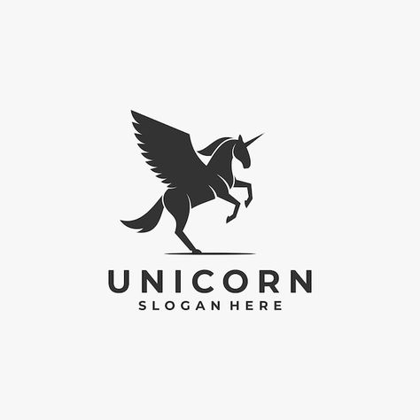 Unicorn Logo Design, Unicorn Logo, Photoshop Tutorial Graphics, Corporate Logo, Photoshop Tutorial, Logo Templates, Vector Logo, Premium Vector, Graphic Resources