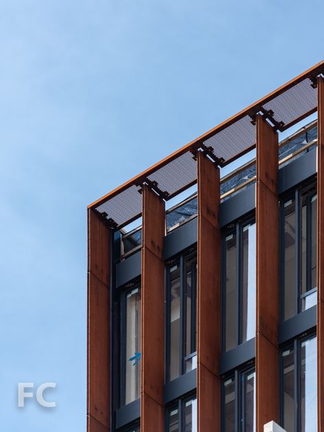 Construction Update: 22 BOND — FIELD CONDITION Steel Architecture, Factory Architecture, Sales Gallery, Healthcare Architecture, Concept Inspiration, Condo Building, Urban Architecture, Corten Steel, Facade Architecture