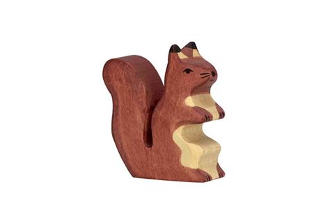 Eekhoorn Brown Squirrel, Squirrel Figurine, Heirloom Toys, Wooden Figures, Finger Plays, Water Based Stain, Natural Toys, Decoration Originale, Waldorf Inspired