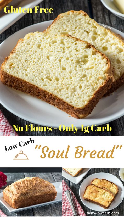 Soul Bread, Soul Food Recipes, Boiled Egg Diet Plan, Low Carb Low Sugar, Low Carb Diet Recipes, Healthy Low Carb Recipes, Carb Meals, Low Carb Dinner Recipes, Low Carb Bread