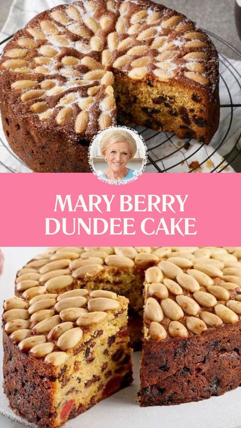 This easy Dundee Cake by Mary Berry is a delightful, moist fruitcake that’s perfect for any occasion. Packed with sultanas, currants, and glacé cherries, it’s a simple recipe that uses common ingredients. The crunchy almond topping adds a lovely texture, making it a delicious treat for tea time or special celebrations. Mary Berry Tray Bakes, Dundee Cake Recipe, Fancy Pastries, Mary Berry Cakes, Dundee Cake, Cakes For Sale, German Cookies, Special Dishes, Mary Berry Recipe