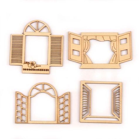 4Pcs Hollow Window Wood Crafts For DIY Scrapbook Natural Wooden Slices Embellishment Home Decor Handmade Ornaments M2560|Wood DIY Crafts| - AliExpress Photo Frame Ornaments, Wooden Toy Cars, Wooden Slices, Diy Paper Crafts Decoration, Wooden Picture Frames, Ornament Frame, Wood Crafts Diy, Wooden Picture, Wood Cutouts