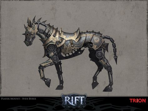 Clockwork Construct, Artificer Homunculus, Horse Designs Art, Horse Fantasy Art, Robot Horse, Steampunk Horse, Mechanical Horse, Steampunk Illustration, Mechanical Animals