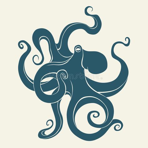 Octopus Template, Octopus Silhouette, Grafic Art, Castle Vector, Octopus Tattoos, Silhouette Tattoos, Octopus Tattoo, Octopus Art, Vector Silhouette