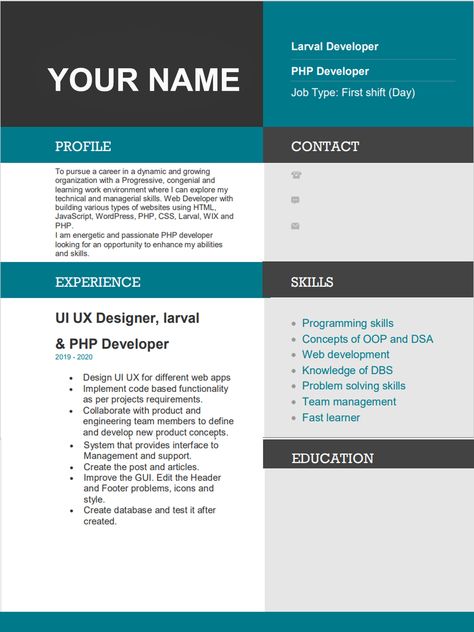 CV template / Resume template for  professions. Resume For Fashion Designer Internship, Resume For Fashion Designer, Internship Resume, Cv Template Word, Types Of Websites, Template Resume, Cv Template, Work Environment, Photoshop Design