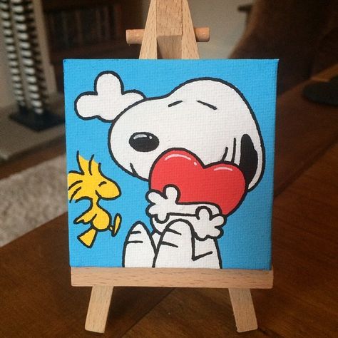 Another Mini-Canvas painting done 😊 #Snoopy #Peanuts #CharlieBrown #Cartoon #Comic #Art #minicanvas #miniature #POSCA #Canvas #Dog Cartoon Comic Art, Disney Canvas Paintings, Disney Canvas Art, Disney Canvas, Disney Paintings, Arte Van Gogh, Small Canvas Paintings, Simple Canvas Paintings, Cute Canvas Paintings