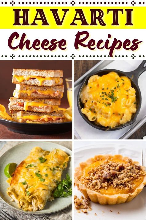 These Havarti cheese recipes are so creamy and delicious! From dip to grilled cheese to quesadillas, you just can't beat this incredible cheese. Harvati Cheese Recipes, Havarti Recipes, Recipes That Use Gouda Cheese, Havarti Cheese Recipes Appetizers, Recipes With Havarti Cheese, Recipes Using Havarti Cheese, Havarti Cheese Recipes, Pesto Sauce For Pasta, Cheese Recipes Appetizers