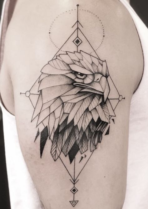 Unique Eagle Tattoos, Geometric Eagle Tattoo, Buzzard Tattoo, Eagle Head Tattoo, Geometric Wolf Tattoo, Hawk Tattoo, Egyptian Tattoo Sleeve, Peacock Feather Tattoo, Crown Tattoo Design