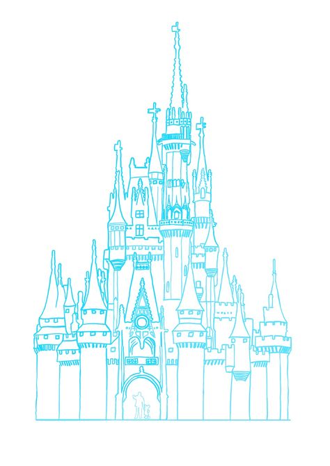 Cinderella Castle outline Cinderella Castle Outline, Disney Castle Drawing Simple, Castle Outline Drawing, Cinderella Castle Drawing, Cinderella Castle Tattoo, Cinderella Core, Disney Castle Outline, Outline Tattoo Ideas, Castle Outline