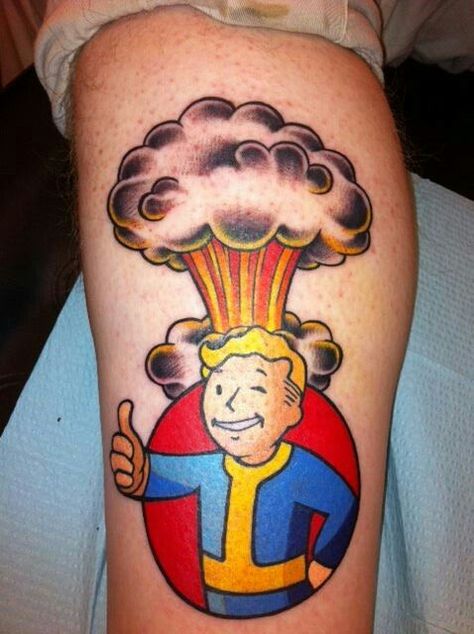 Vault Boy Tattoo Fallout Tattoo, Video Game Tattoos, Video Game Tattoo, Theme Tattoo, Tattoos Geometric, Gaming Tattoo, Gambling Tattoo, Gambling Humor, Gambling Party