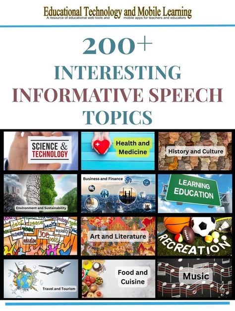 If you need informative speech topics for your student research & presentations, check out this extensive list of topics arranged into nine categories. Interesting Topic For Presentation, Presentation Topics Ideas Student, Topic For Presentation, Ppt Topics, Interesting Speech Topics, Interesting Topics For Presentation, Informative Speech Topics, Informative Speech, Speech Topics