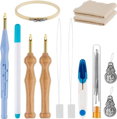 Punch Needle Tools, Needle Threaders, Punch Needle Kits, Needle Kit, Embroidery Kit, Cross Stitching, Diy Embroidery, Punch Needle, Crafty Stuff