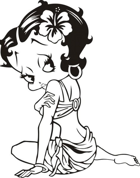 Betty Boop Coloring Pages Printable Download | Educative Printable Betty Boop Coloring Pages, Y2k Coloring Pages, Betty Boop Tattoos, 3d Templates, Hello Kitty Colouring Pages, Valentine Coloring Pages, Black Betty Boop, Brother Bear, Betty Boop Art