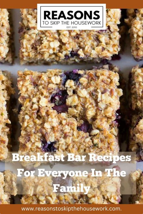 an image of blueberry quinoa breakfast bars Blueberry Quinoa Breakfast Bars, Breakfast Bar Food, Premade Breakfast, Diy Breakfast Bar, Blueberry Quinoa, Quinoa Breakfast Bars, Breakfast Bars Recipe, Breakfast Cereal Bars, Good Breakfast