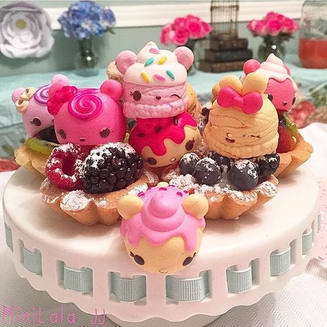 Num Noms are adorable decorations for all of the desserts at a birthday party! Place them near your cakes, cupcakes, cookies and more to add a bit of fun to the festivities! Num Nom, Num Noms, Shopkins Party, Rainbow Fruit, Party Place, Baking Party, Kids Birthday Themes, Baking Cupcakes, Cakes Cupcakes