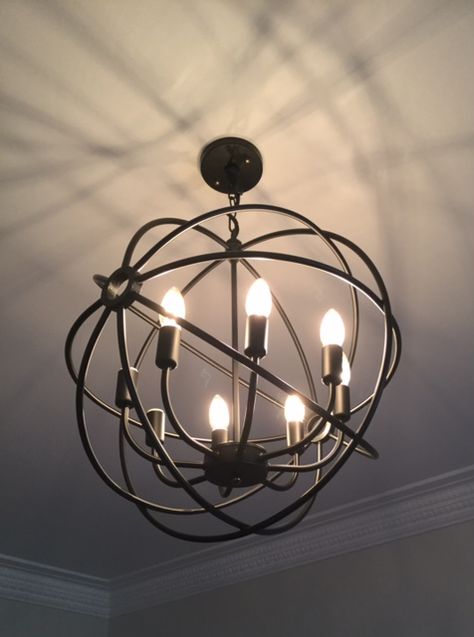 Modern orb chandelier Black Orb Chandelier, Orb Chandelier, Chandelier Bedroom, Ceiling, Ceiling Lights, Lighting, Bedroom, Home Decor, Black