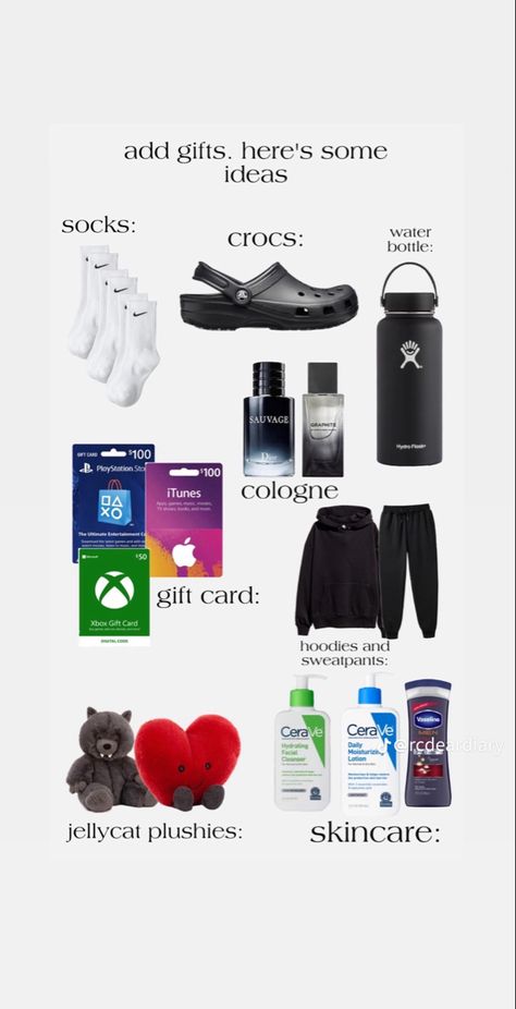 Mens Basket Gift Ideas Boyfriends, Boyfriend Gifts Cheap, Things To Get Him For His Birthday, Gift Guide For Him Under $25, Gift Basket For Him Boyfriends, Bae Basket For Boys, Bf Basket Gift Valentines, Things To Get A Boy For Christmas, What To Get Your Boyfriend For One Month