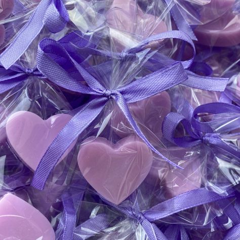 Purple Wedding Favors For Guests, Bath Salt Favors, Lavender Wedding Favors, Salt Favors, Purple Wedding Favors, Candles Business, 3d Printed Gifts, Purple Soap, Favor Gifts